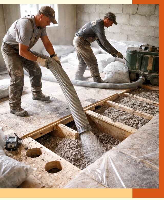 Заполнение пустот перекрытий в Белореченске от 4565 руб. под ключ | ТепломастерБлч