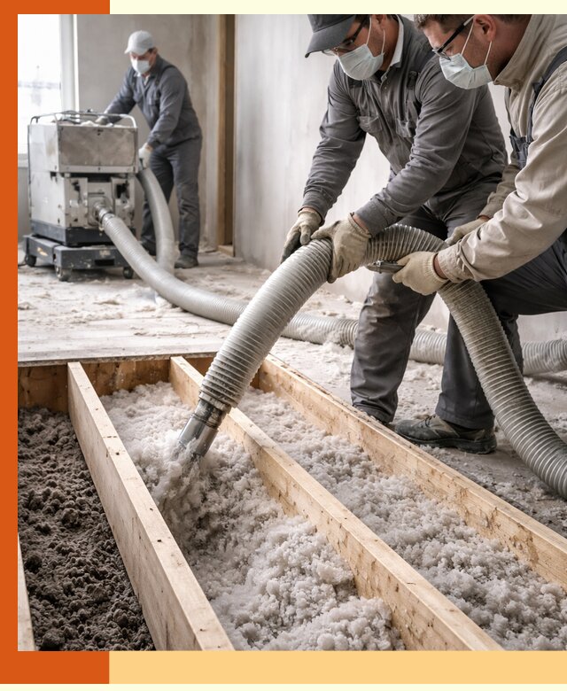 Заполнение полостей межэтажного перекрытия в Белореченске эффективно и герметично