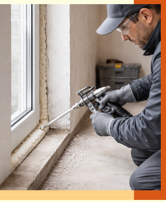 Герметизация стыков ППУ в Белореченске от 1674 руб. за м2 — утепление примыканий под ключ | ТепломастерБлч