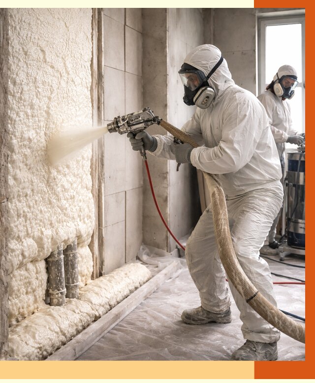 Напыление пенополиуретана в Белореченске от 7608 руб./м2 — услуги и монтаж ППУ | ТепломастерБлч