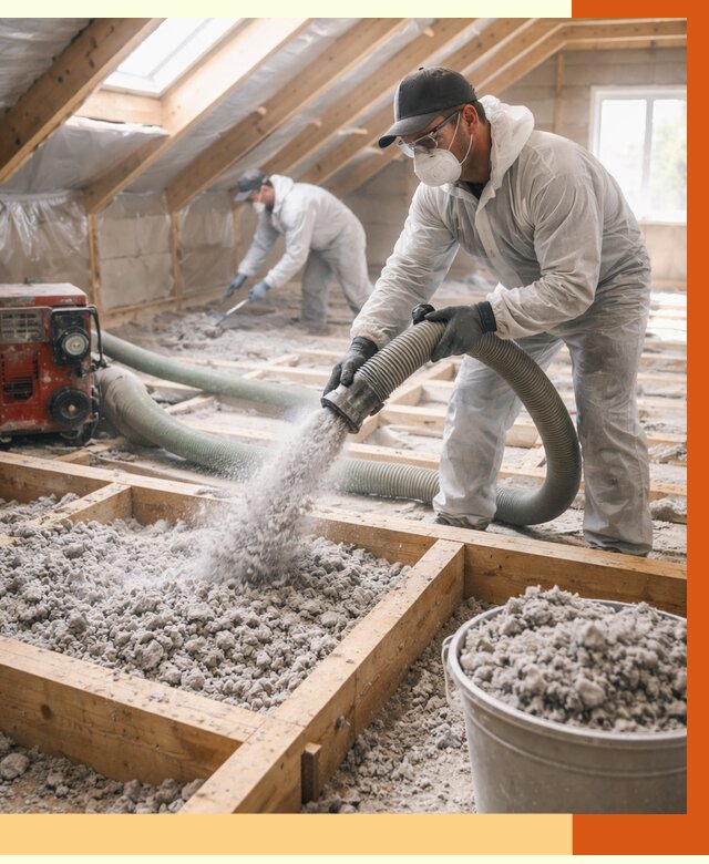 Утепление эковатой в Белореченске от 2992 руб./м2 — монтаж и задувка | ТепломастерБлч