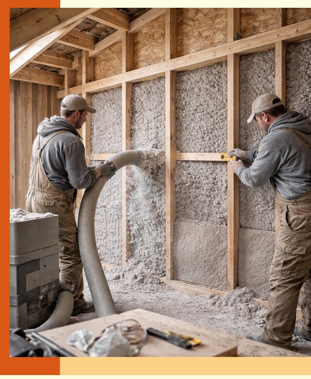 Утепление эковатой стен, потолков и перекрытий в Белореченске