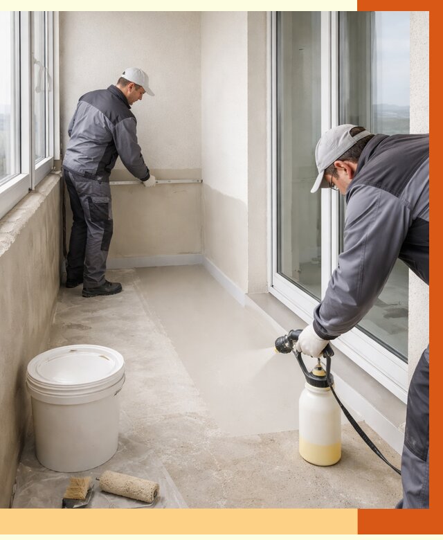 Утепление балкона жидкой теплоизоляцией в Белореченске от 5833 руб./м2 | ТепломастерБлч