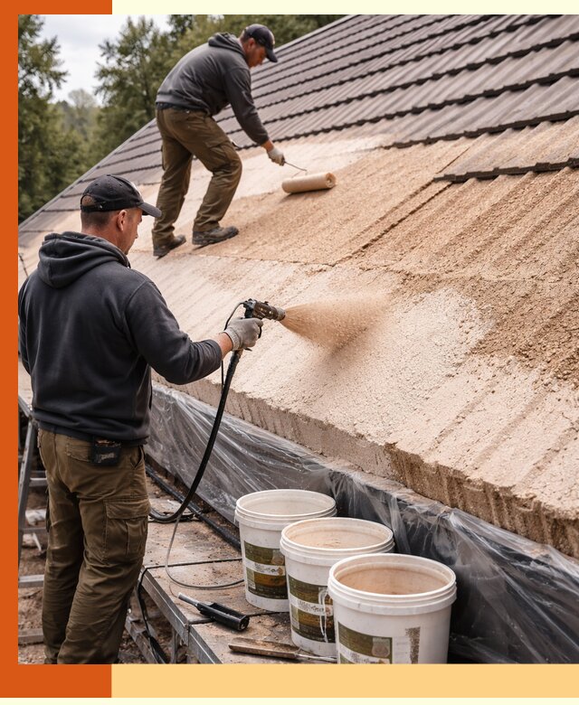 Утепление кровли жидкой пробкой в Белореченске для домов и зданий