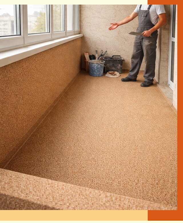 Утепление балкона жидкой пробкой в Белореченске от 3703 руб/м² под ключ | ТепломастерБлч