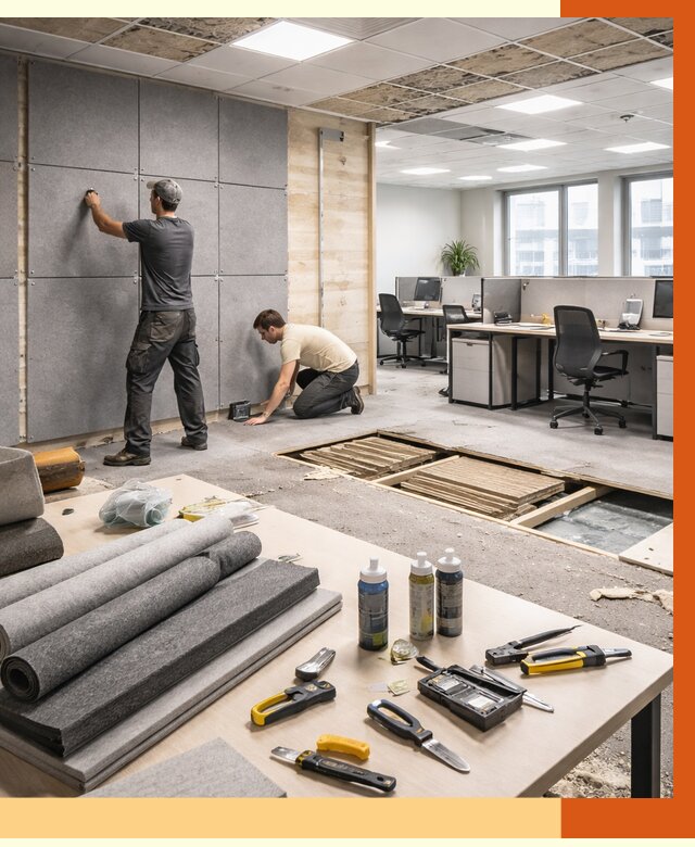 Профессиональная шумоизоляция офиса в Белореченске от 6847 руб. за м2 | ТепломастерБлч