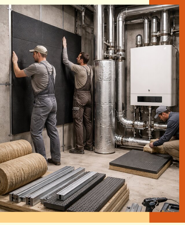 Шумоизоляция котельной в Белореченске от 6594 руб. под ключ | Профессиональная звукоизоляция — ТепломастерБлч