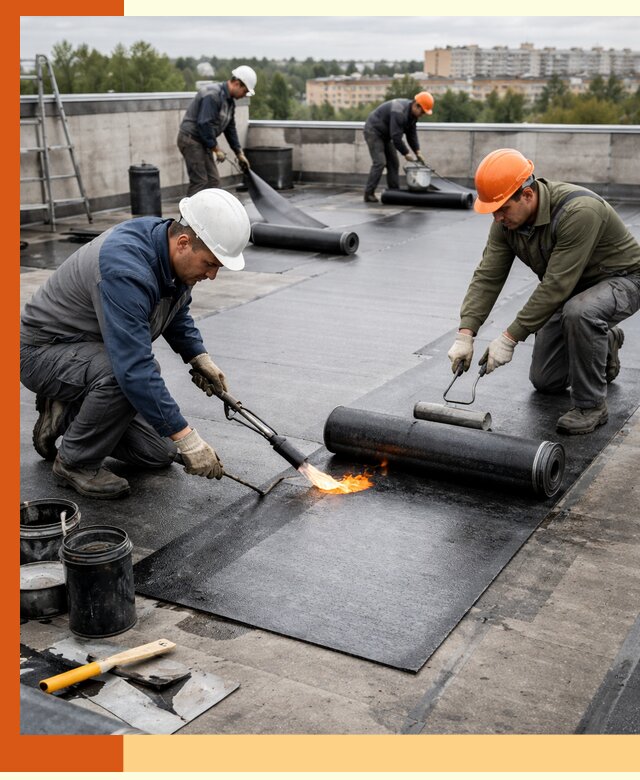 Профессиональная гидроизоляция плоской кровли в Белореченске