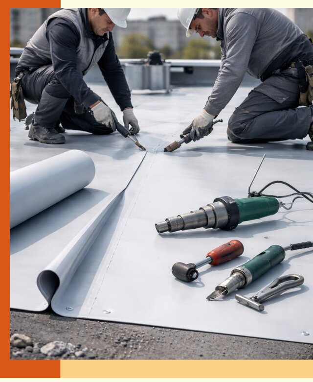 Гидроизоляция мембранной кровли в Белореченске: монтаж и ремонт быстро