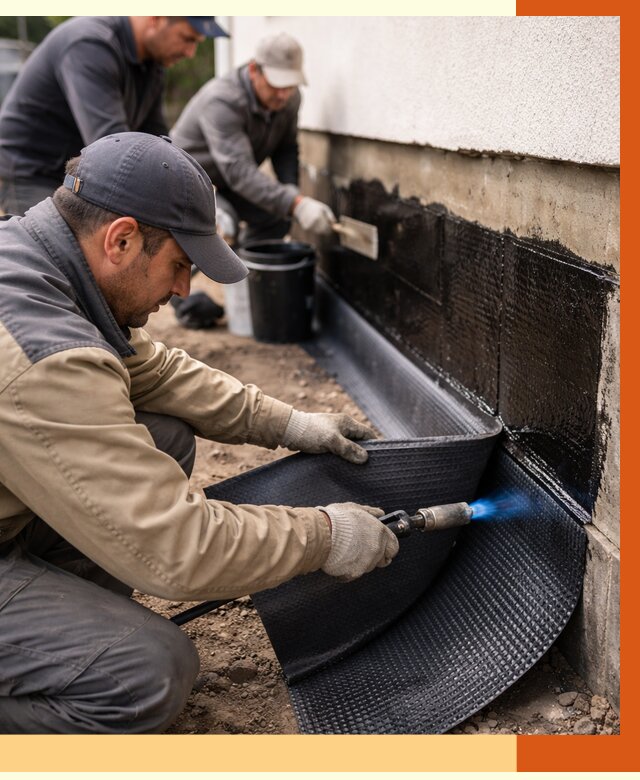 Гидроизоляция цоколя и отмостки в Белореченске от 8622 руб. — ТепломастерБлч