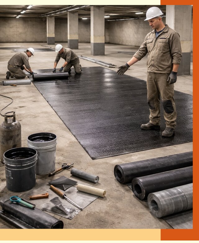 Гидроизоляция паркинга в Белореченске от 1217 руб/м² — профессиональная защита | ТепломастерБлч
