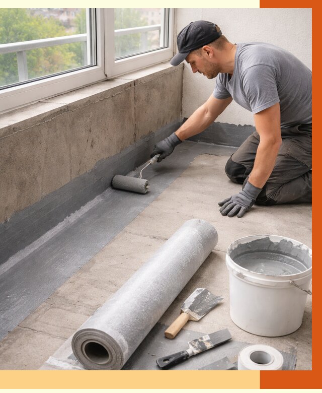 Профессиональная гидроизоляция балкона в Белореченске от 4260 руб. | ТепломастерБлч