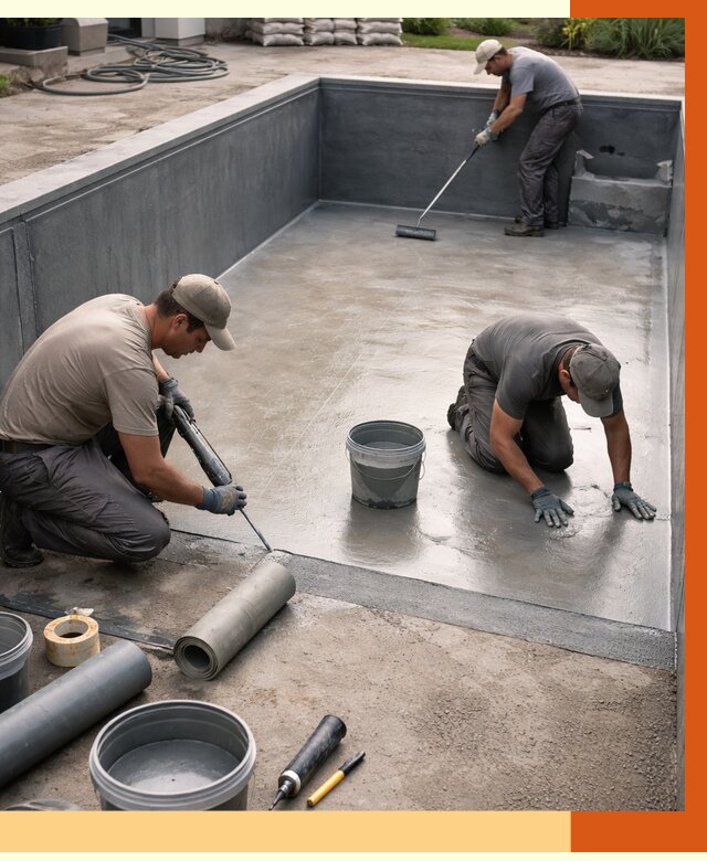 Профессиональная гидроизоляция бассейна в Белореченске от 6594 руб. за м2 | ТепломастерБлч