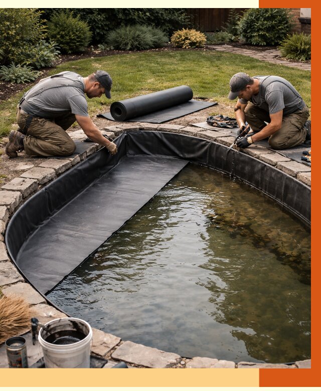 Гидроизоляция пруда в Белореченске от 15216 руб. под ключ | ТепломастерБлч профессионально