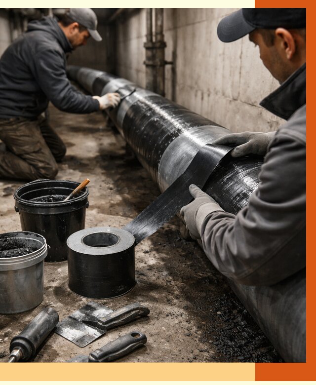 Гидроизоляция труб в Белореченске от 2536 руб. — профессиональная герметизация | ТепломастерБлч