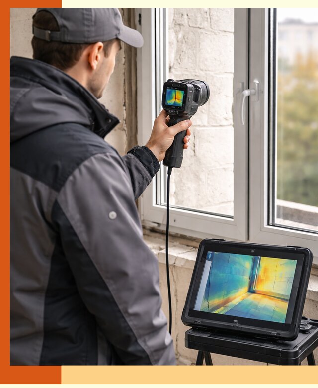 Тепловизионное обследование дома в Белореченске для выявления утечек тепла