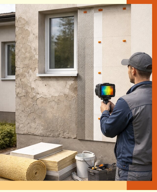 Тепловизионное обследование фасада в Белореченске от 4565 руб. под ключ | ТепломастерБлч