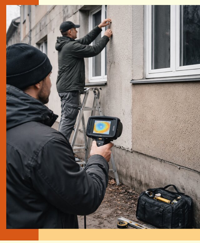 Тепловизионное обследование фасада в Белореченске для выявления дефектов