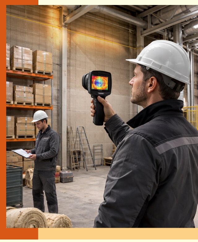 Тепловизионное обследование склада и выявление утечек в Белореченске