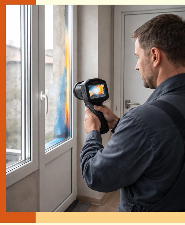 Тепловизионное обследование окон и дверей в Белореченске