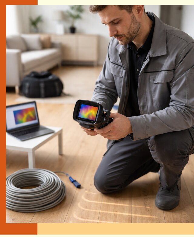 Тепловизионное обследование тёплого пола в Белореченске для точной диагностики