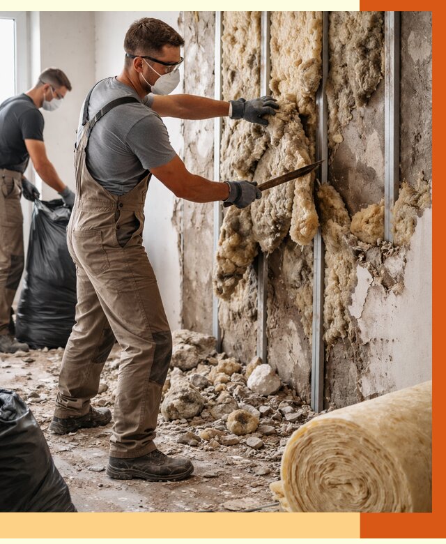 Демонтаж старого утеплителя в Белореченске от 3550 руб. — работы под ключ | ТепломастерБлч