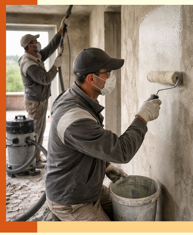 Подготовка поверхности под напыление утеплителя в Белореченске