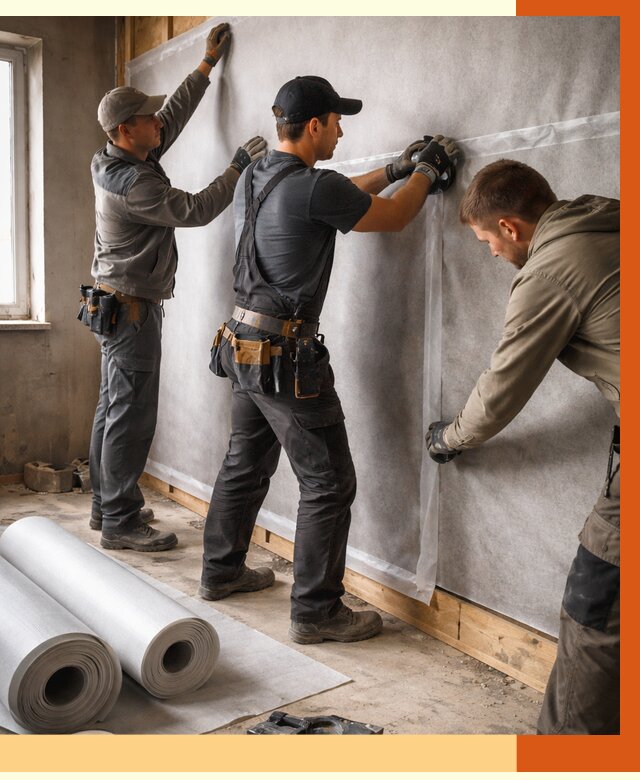 Монтаж ветроизоляции в Белореченске от 4565 руб./м2 — профессионально | ТепломастерБлч