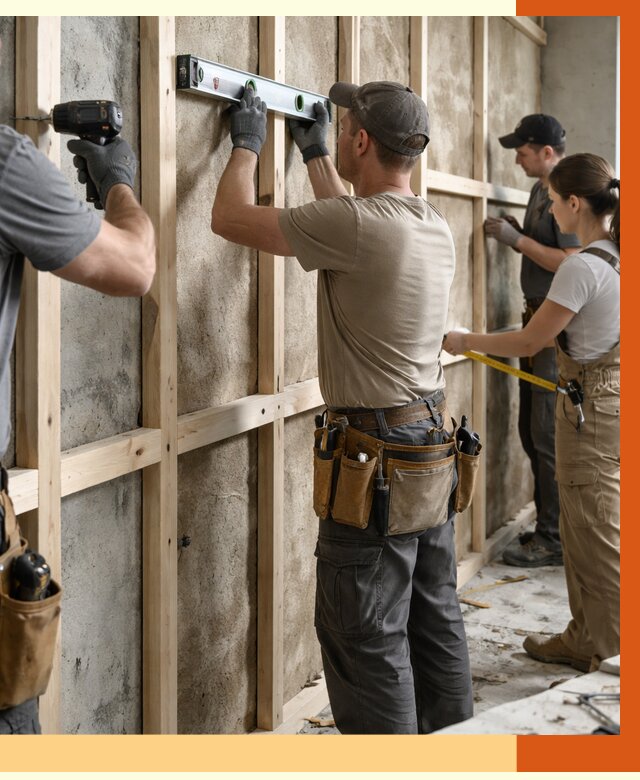 Монтаж обрешетки под утепление в Белореченске от 1167 руб/м² | Заказать у ТепломастерБлч